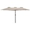 Northlight 15' Outdoor Patio Market Umbrella with Hand Crank, Beige